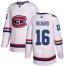 Adidas Montreal Canadiens #16 Henri Richard White Authentic 2017 100 Classic Stitched NHL Jersey