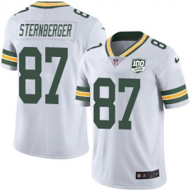 Nike Green Bay Packers #87 Jace Sternberger White Mens 100th Season Stitched NFL Vapor Untouchable Limited Jersey