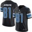 Nike Detroit Lions #81 Calvin Johnson Black Mens Stitched NFL Limited Rush Jersey