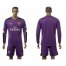 Arsenal Blank Purple Goalkeeper Long Sleeves Soccer Club Jersey