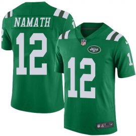 Nike New York Jets #12 Joe Namath Green Mens Stitched NFL Elite Rush Jersey