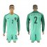 Portugal #2 Bruno Alves Away Long Sleeves Soccer Country Jersey
