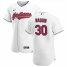Cleveland Indians #30 Tyler Naquin Mens Nike White Home 2020 Authentic Team MLB Jersey