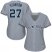 New York Yankees #27 Giancarlo Stanton Grey Road Womens Stitched MLB Jersey