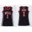 Womens Bulls #1 Derrick Rose Black Dress Stitched NBA Jersey