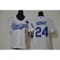 Los Angeles Dodgers #8 #24 Kobe Bryant Women Nike White Cool Base 2020 KB Patch MLB Jersey