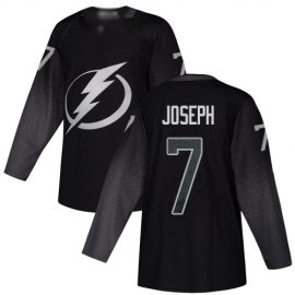 Adidas Tampa Bay Lightning #7 Mathieu Joseph Black Alternate Authentic Stitched NHL Jersey