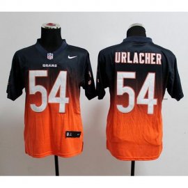 Nike Chicago Bears #54 Brian Urlacher Navy Blue/Orange Mens Stitched NFL Elite Fadeaway Fashion Jersey