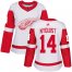 Adidas Detroit Red Wings #14 Gustav Nyquist White Road Authentic Womens Stitched NHL Jersey