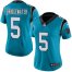 Nike Carolina Panthers #5 Teddy Bridgewater Blue Womens Stitched NFL Limited Rush Jersey