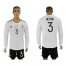 Germany #3 Hector White Home Long Sleeves Soccer Country Jersey