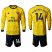 Arsenal #14 Aubameyang Away Long Sleeves Soccer Club Jersey