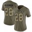 Nike San Francisco 49ers #28 Jerick McKinnon Olive/Camo Womens Stitched NFL Limited 2017 Salute to Service Jersey
