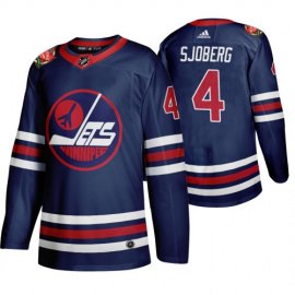 Winnipeg Jets #4 Lars-Erik Sjoberg Mens 2019-20 Heritage Classic Wha Navy Stitched NHL Jersey