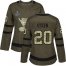 Adidas St. Louis Blues #20 Alexander Steen Green Salute to Service Stanley Cup Champions Womens Stitched NHL Jersey