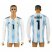 Argentina #1 ROMERO Home 2018 FIFA World Cup Long Sleeve Thailand Soccer Jersey