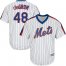 New York Mets #48 Jacob DeGrom White(Blue Strip) Alternate Cool Base Stitched Youth MLB Jersey