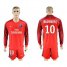Paris Saint-Germain #10 Ibrahimovic Red Long Sleeves Soccer Club Jersey
