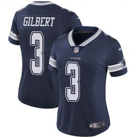 Nike Dallas Cowboys #3 Garrett Gilbert Navy Blue Team Color Womens Stitched NFL Vapor Untouchable Limited Jersey