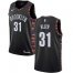Mens Nike Brooklyn Nets #31 Jarrett Allen Black Basketball Swingman City Edition 2018-19 Jersey