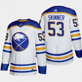 Buffalo Sabres #53 Jeff Skinner Mens Adidas 2020-21 Away Authentic Player Stitched NHL Jersey White