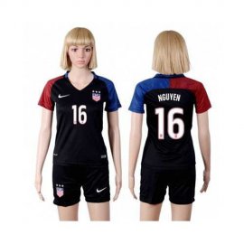 Womens USA #16 Nguyen Away Soccer Country Jersey