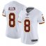 Nike Washington Football Team #8 Kyle Allen White Womens Stitched NFL Vapor Untouchable Limited Jersey