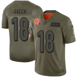 Nike Cincinnati Bengals #18 A.J. Green Camo Youth Stitched NFL Limited 2019 Salute to Service Jersey