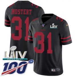 Nike San Francisco 49ers #31 Raheem Mostert Black Super Bowl LIV 2020 Alternate Mens Stitched NFL 100th Season Vapor Untouchable Limited Jersey