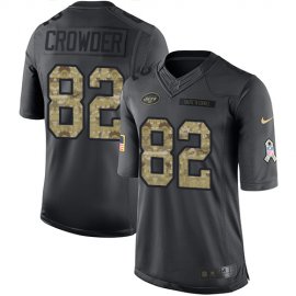 Nike New York Jets #82 Jamison Crowder Black Mens Stitched NFL Limited 2016 Salute to Service Jersey