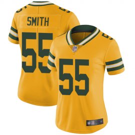 Nike Green Bay Packers #55 ZaDarius Smith Yellow Womens Stitched NFL Limited Rush Jersey