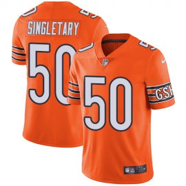 Nike Chicago Bears #50 Mike Singletary Orange Mens Stitched NFL Limited Rush Jersey