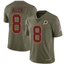 Nike Washington Football Team #8 Kyle Allen Olive Mens Stitched NFL Limited 2017 Salute To Service Jersey