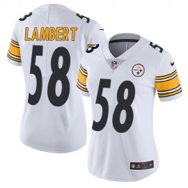 Nike Pittsburgh Steelers #58 Jack Lambert White Womens Stitched NFL Vapor Untouchable Limited Jersey