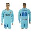 Barcelona Personalized Away Long Sleeves Soccer Club Jersey