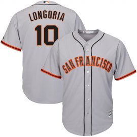 San Francisco Giants #10 Evan Longoria Grey Road Cool Base Stitched Youth MLB Jersey