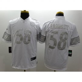 Nike Pittsburgh Steelers #58 Jack Lambert White Mens Stitched NFL Limited Platinum Jersey
