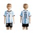 Argentina #11 Lamela Home Kid Soccer Country Jersey