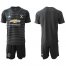 Manchester United Blank Black Goalkeeper Soccer Club Jersey