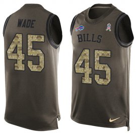Nike Buffalo Bills #45 Christian Wade Green Mens Stitched NFL Limited Salute To Service Tank Top Jersey