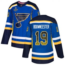 Adidas St. Louis Blues #19 Jay Bouwmeester Blue Home Authentic Drift Fashion Stanley Cup Champions Stitched NHL Jersey