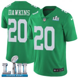 Nike Philadelphia Eagles #20 Brian Dawkins Green Super Bowl LII Youth Stitched NFL Limited Rush Jersey