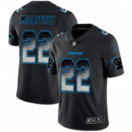 Nike Carolina Panthers #22 Christian McCaffrey Black Mens Stitched NFL Vapor Untouchable Limited Smoke Fashion Jersey
