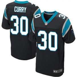 Nike Carolina Panthers #30 Stephen Curry Black Team Color Mens Stitched NFL Elite Jersey