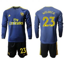 Arsenal #23 Welbeck Blue Long Sleeves Soccer Club Jersey
