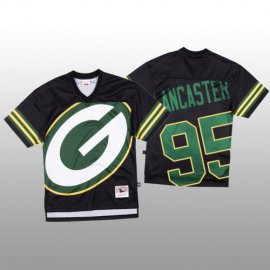 NFL Green Bay Packers #95 Tyler Lancaster Black Mens Mitchell & Nell Big Face Fashion Limited NFL Jersey