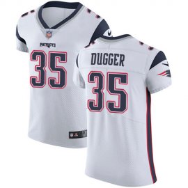 Nike New England Patriots #35 Kyle Dugger White Mens Stitched NFL New Elite Jersey