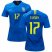 Womens Brazil #17 Taison Away Soccer Country Jersey