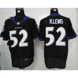 Nike Baltimore Ravens #52 Ray Lewis Black Alternate Mens Stitched NFL Elite Jersey
