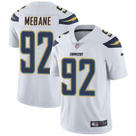 Nike Los Angeles Chargers #92 Brandon Mebane White Mens Stitched NFL Vapor Untouchable Limited Jersey